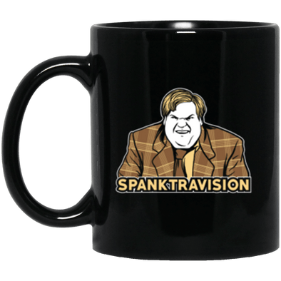 Spanktravision Black Mug 11oz (2-sided)