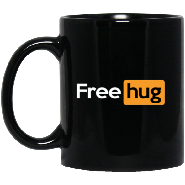 Free Hug Black Mug 11oz (2-sided)