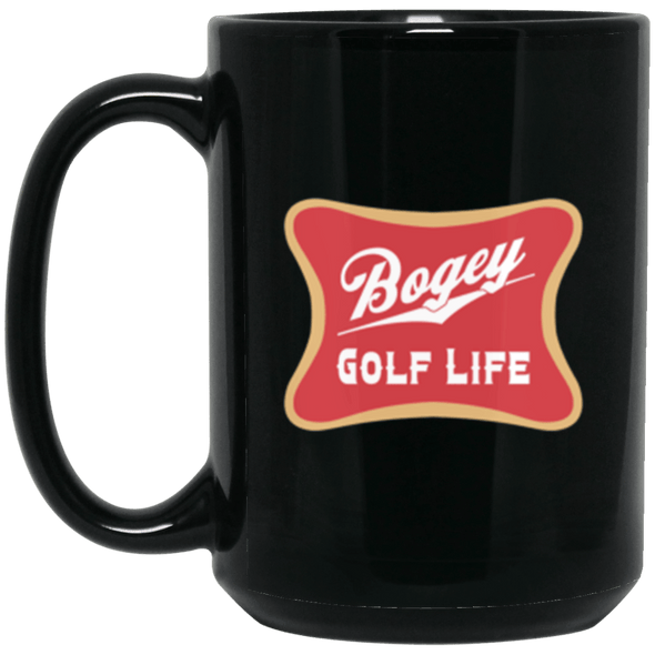 Bogey Golf Black Mug 15oz (2-sided)