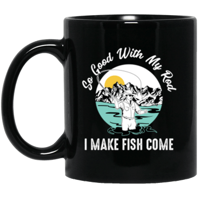 Make Fish Come Black Mug 11oz (2-sided)