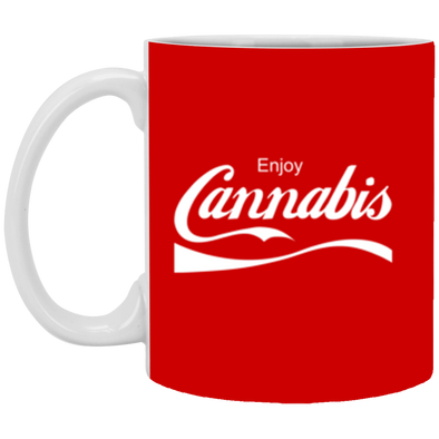 Enjoy Cannabis White Mug 11oz (2-sided)