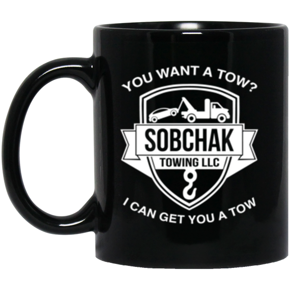 Sobchak Towing Black Mug 11oz (2-sided)