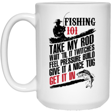 Fishing 101 White Mug 15oz (2-sided)