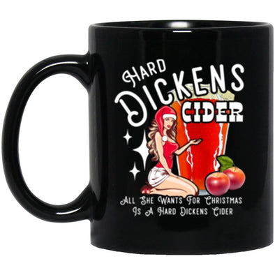 Dickens Cider Christmas Black Mug 11oz (2-sided)