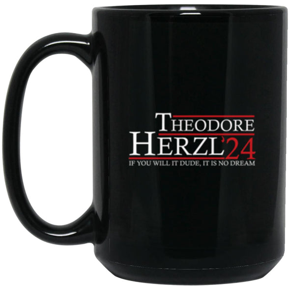 Theodore Herzl 24 Black Mug 15oz (2-sided)