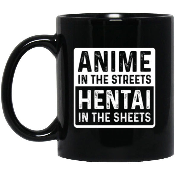 Anime Streets Hentai Sheets Black Mug 11oz (2-sided)