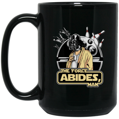 The Force Abides Black Mug 15oz (2-sided)