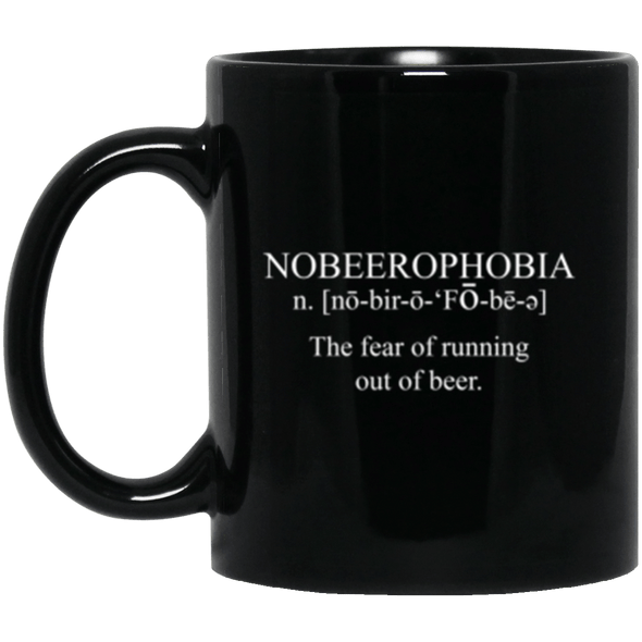 Nobeerophobia Black Mug 11oz (2-sided)