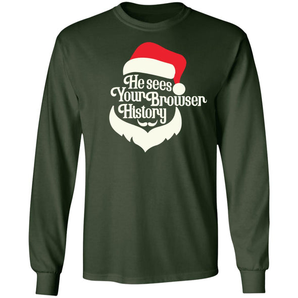 Santa Sees Heavy Long Sleeve