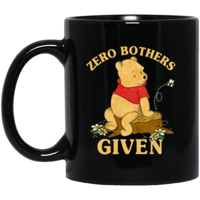 Zero Bothers Given Black Mug 11oz (2-sided)