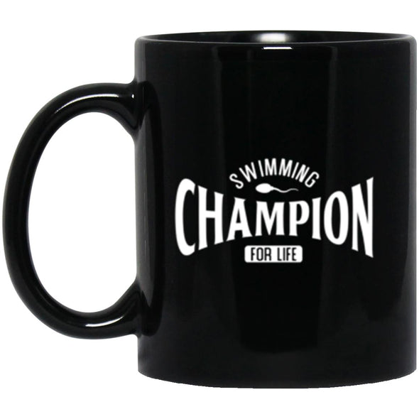 Swimming Champion Black Mug 11oz (2-sided)