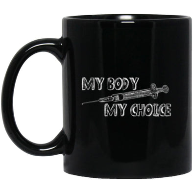My Body My Choice Black Mug 11oz (2-sided)