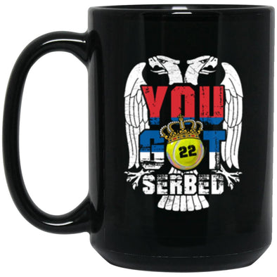 You Got Serbed Black Mug 15oz (2-sided)
