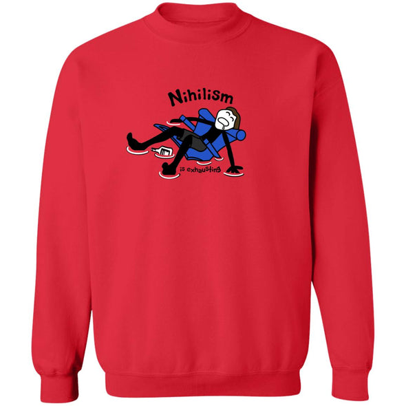 Nihilism is exhausting Crewneck Sweatshirt