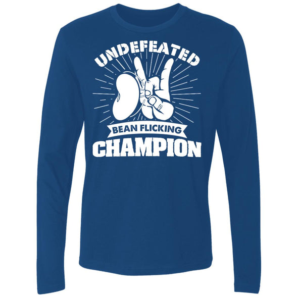 Undefeated Bean Flicking Champ Premium Long Sleeve