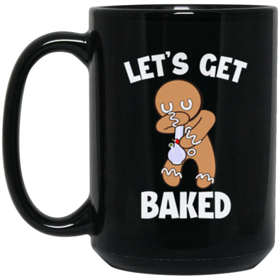 Get Baked Christmas Black Mug 15oz (2-sided)