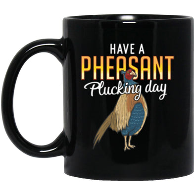 Pheasant Plucking Black Mug 11oz (2-sided)