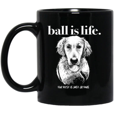 Ball is life Black Mug 11oz (2-sided)