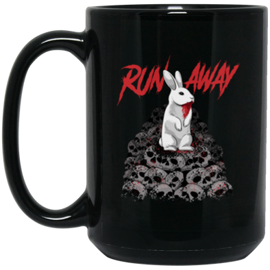 Run Away Black Mug 15oz (2-sided)