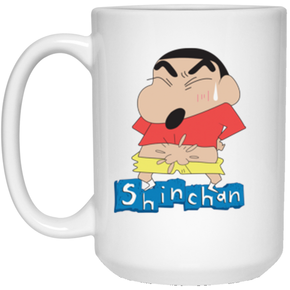 Shin Chan White Mug 15oz (2-sided)