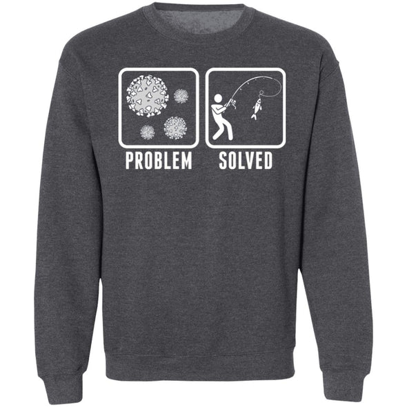 Quarantine Problem Solved Fishing Crewneck Sweatshirt