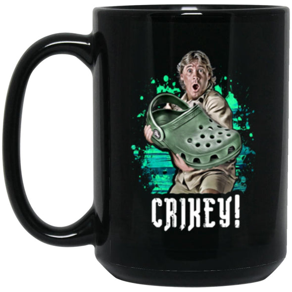 CRIKEY! Black Mug 15oz (2-sided)