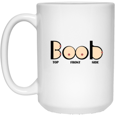 Boob White Mug 15oz (2-sided)
