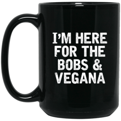 Bobs and Vegana  Black Mug 15oz (2-sided)