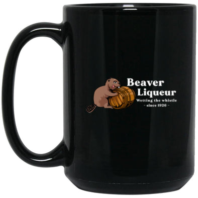 Beaver Liqueur Black Mug 15oz (2-sided)