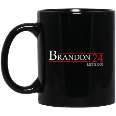 Let's Go Brandon Black Mug 11oz (2-sided)