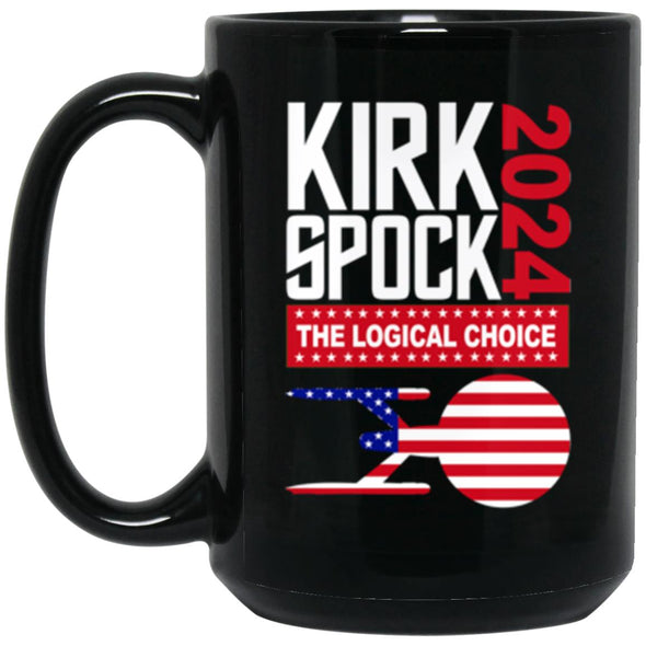 Kirk Spock 2024 Black Mug 15oz (2-sided)