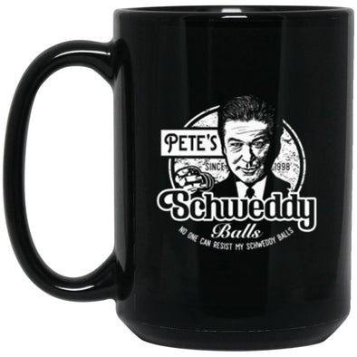 Pete's Schweddy Balls Black Mug 15oz (2-sided)