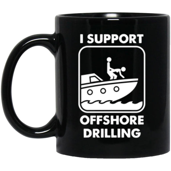 Offshore Drilling Black Mug 11oz (2-sided)