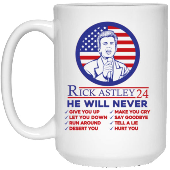 Rick Astley 24 White Mug 15oz (2-sided)