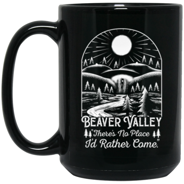 Beaver Valley Black Mug 15oz (2-sided)
