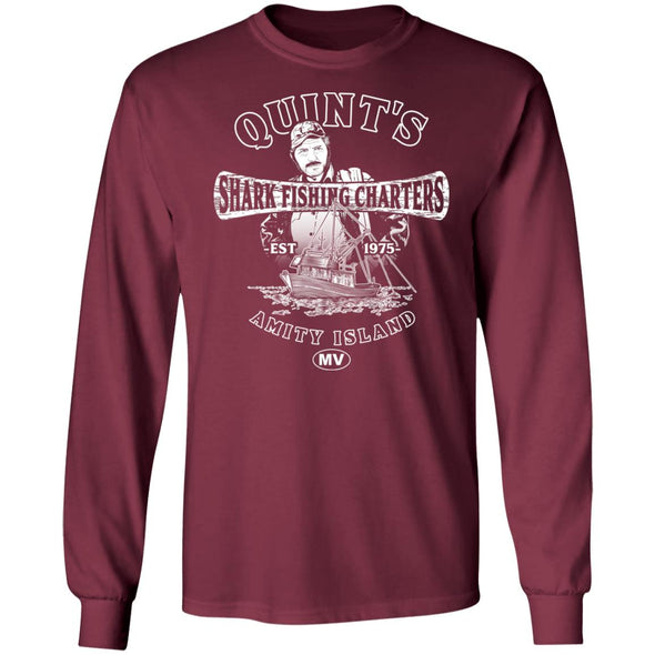 Quint's Shark Charters Heavy Long Sleeve