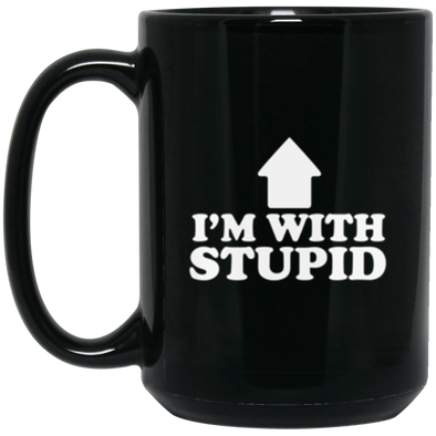 Stupid Black Mug 15oz (2-sided)