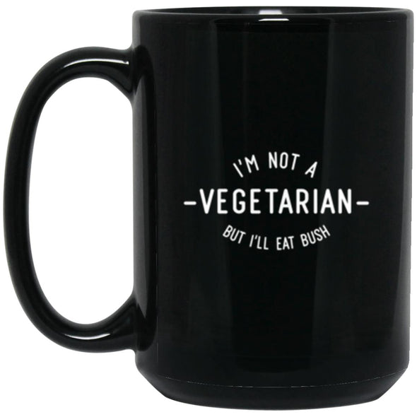 Not A Vegetarian Black Mug 15oz (2-sided)