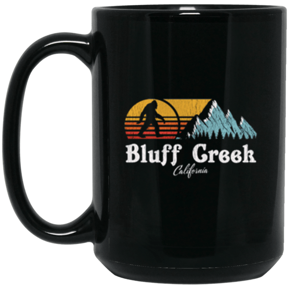 Bluff Creek Black Mug 15oz (2-sided)