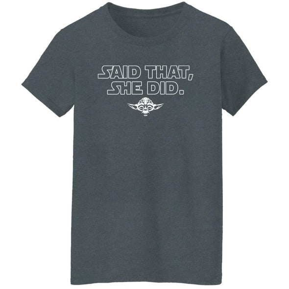 What She Said Yoda Ladies Cotton Tee