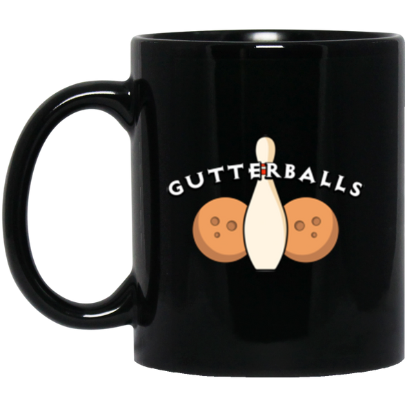 Gutterballs Black Mug 11oz (2-sided)