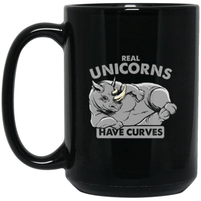 Real Unicorns Black Mug 15oz (2-sided)