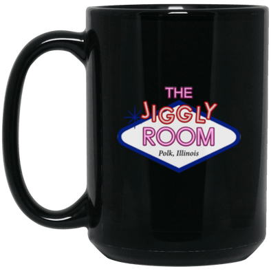 Jiggly Room Black Mug 15oz (2-sided)