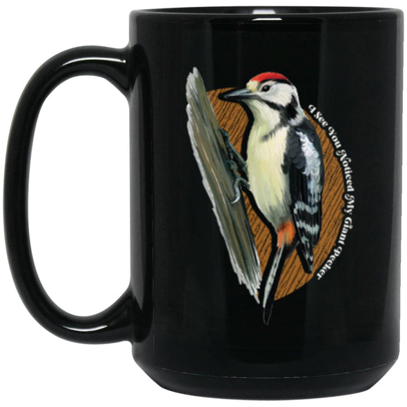 Giant Pecker Black Mug 15oz (2-sided)