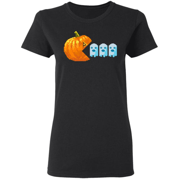 Pumpkin pac man Ladies Cotton Tee