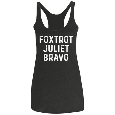 Foxtrot Juliet Bravo Ladies Racerback Tank