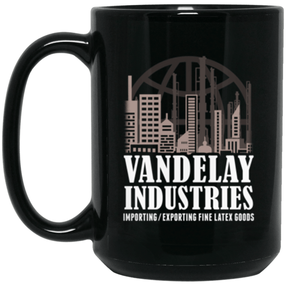 Vandelay Industries Black Mug 15oz (2-sided)