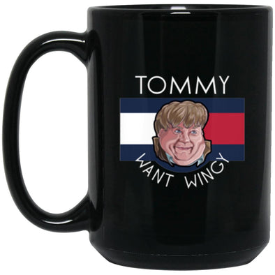 Tommy Want Wingy Black Mug 15oz (2-sided)