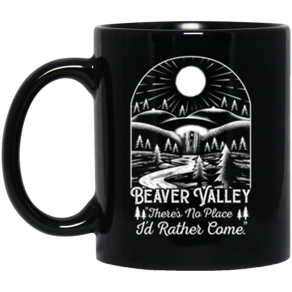 Beaver Valley Black Mug 11oz (2-sided)