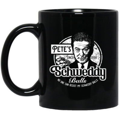 Pete's Schweddy Balls Black Mug 11oz (2-sided)